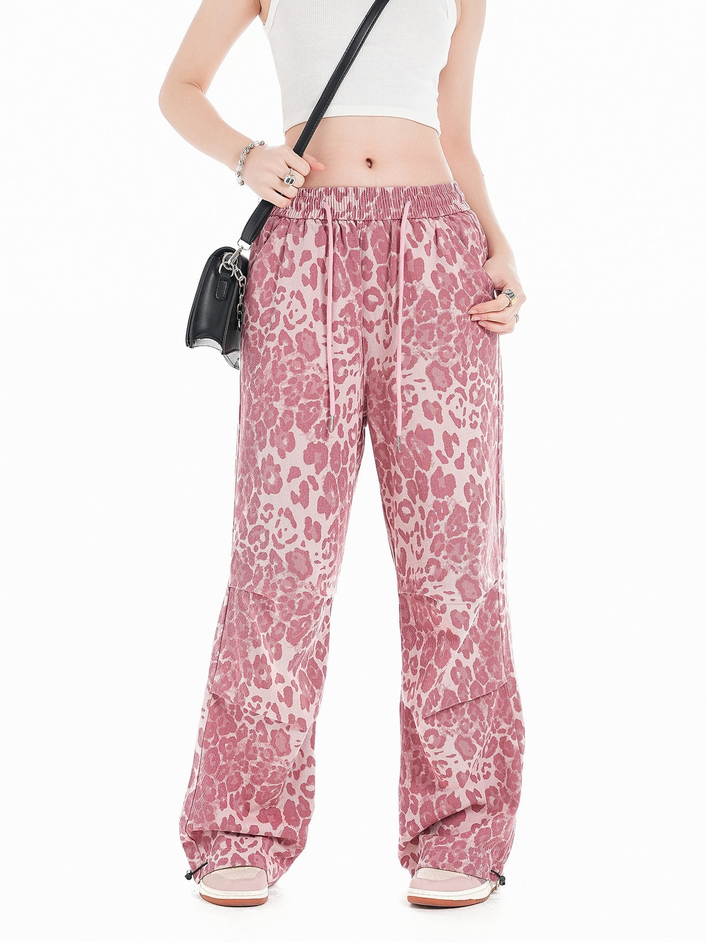 Pink Leopar Pantolon