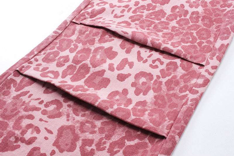 Pink Leopar Pantolon