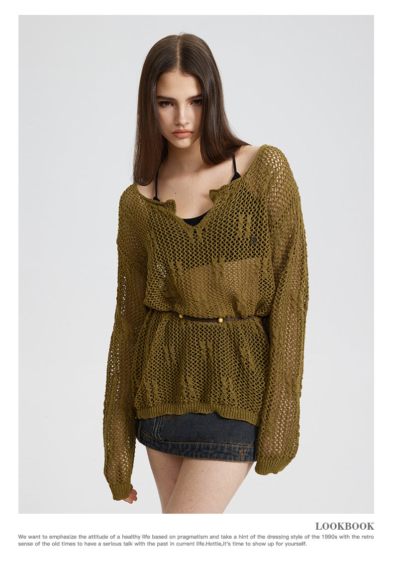 Hollow Mesh Sweater