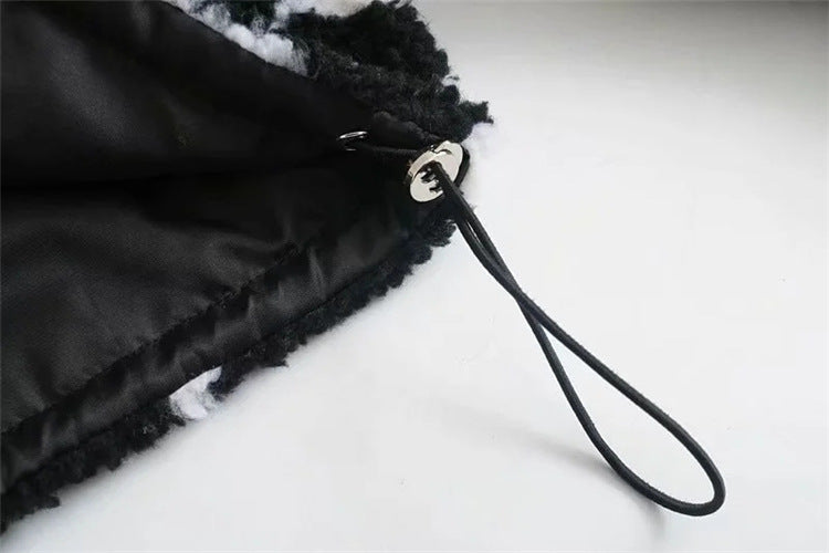 Zebra Desenli Peluş Ceket