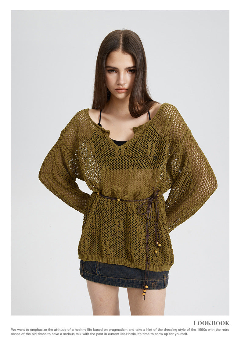 Hollow Mesh Sweater