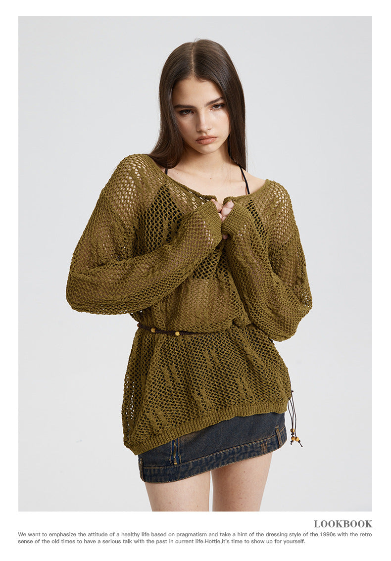 Hollow Mesh Sweater