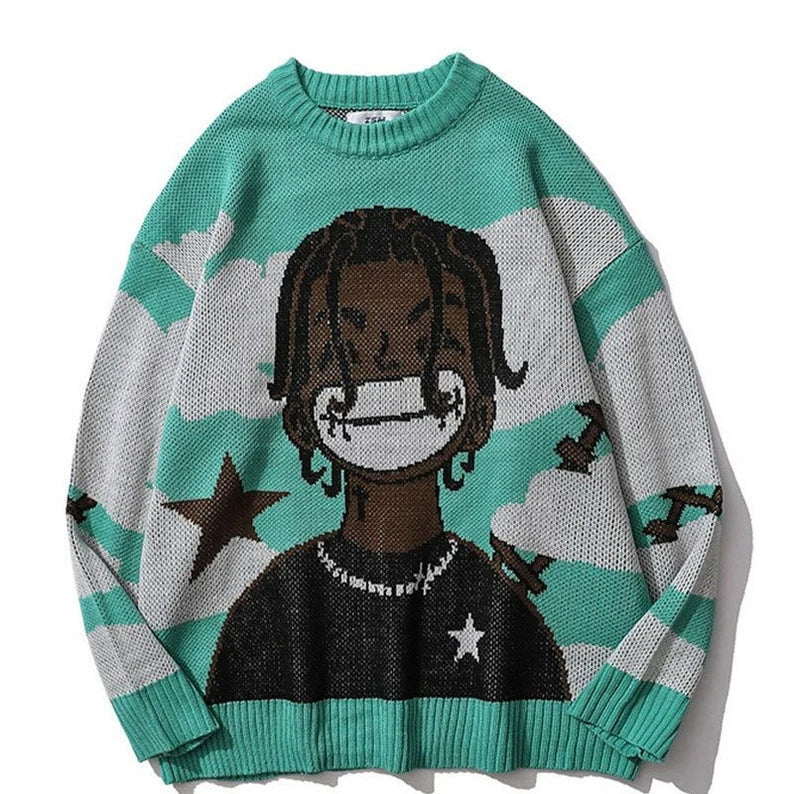 American Hip-Hop Knit Sweater