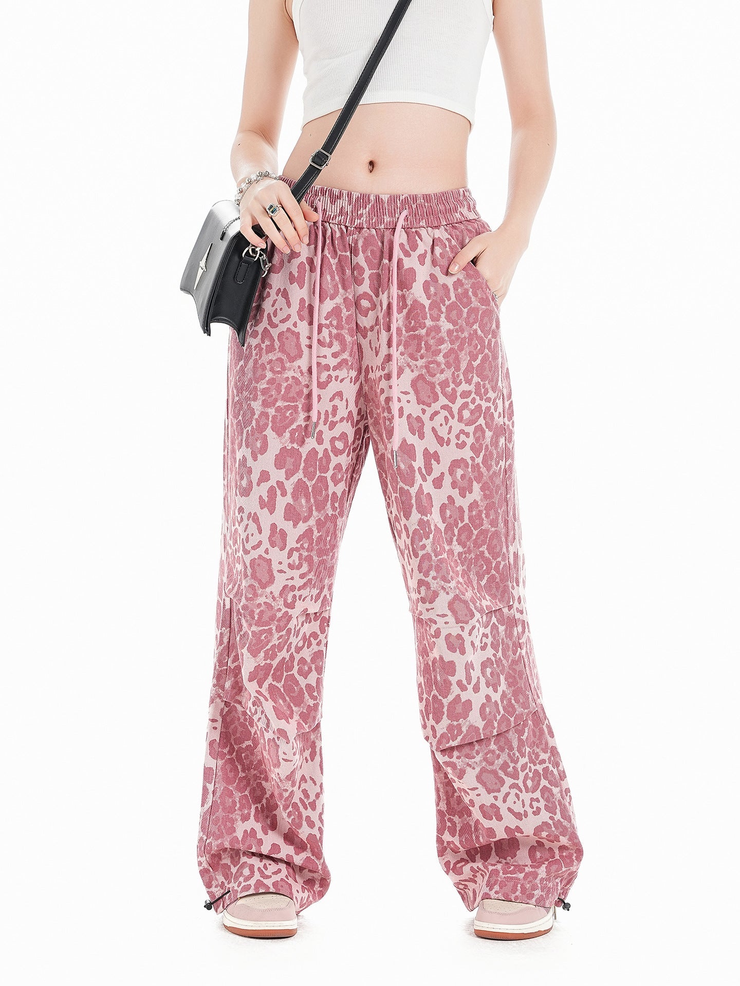 Pink Leopar Pantolon
