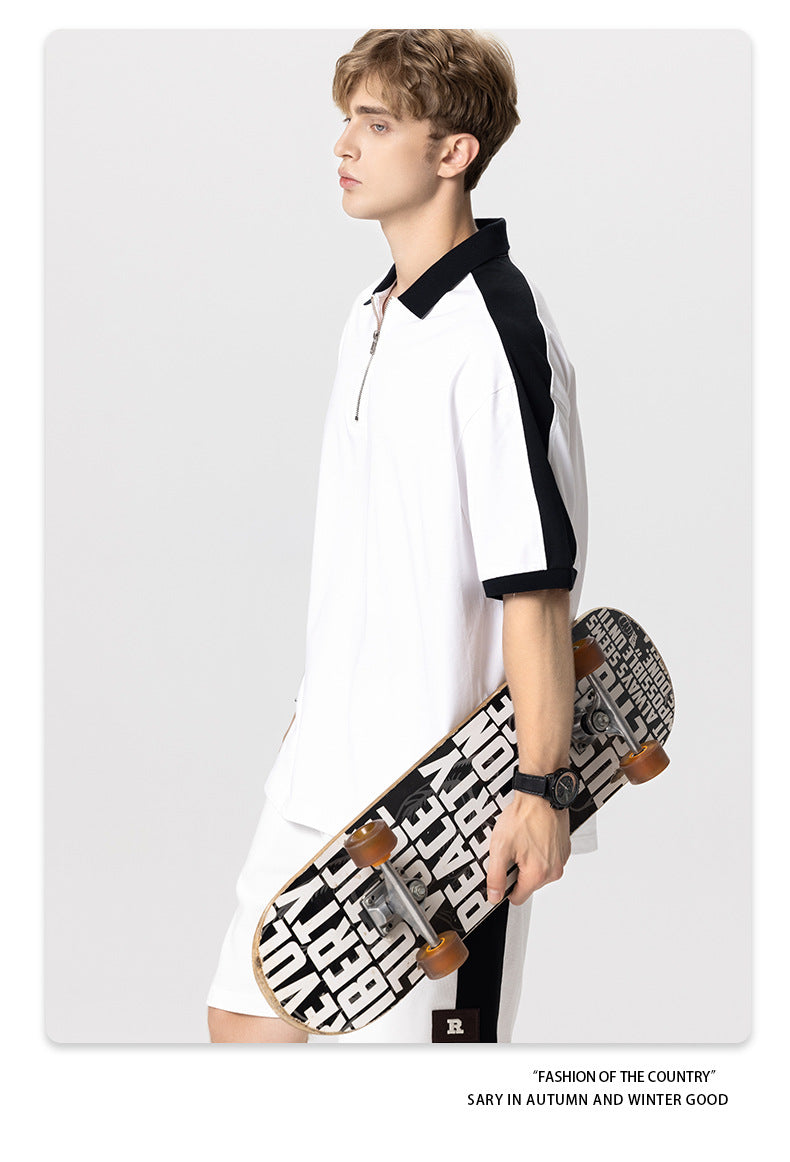 SLICED POLO T-SHIRT