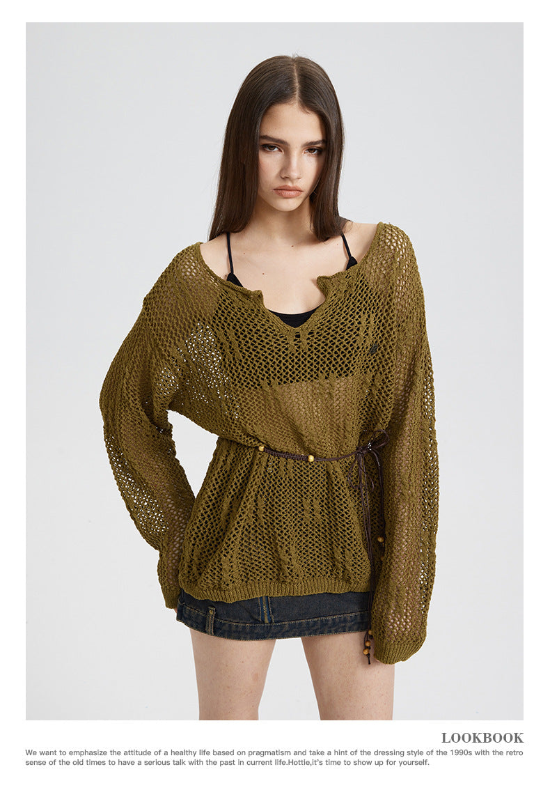 Hollow Mesh Sweater