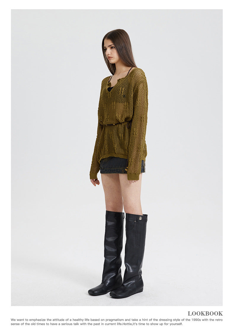 Hollow Mesh Sweater
