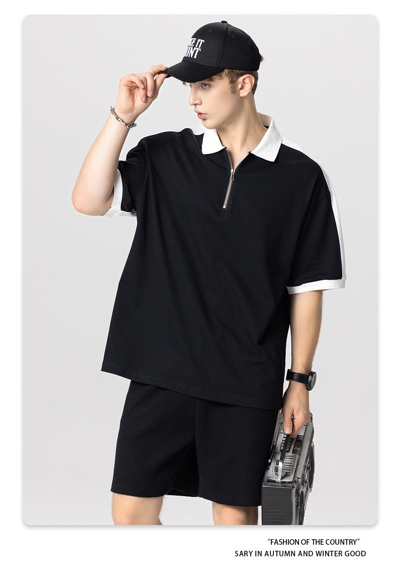 SLICED POLO T-SHIRT