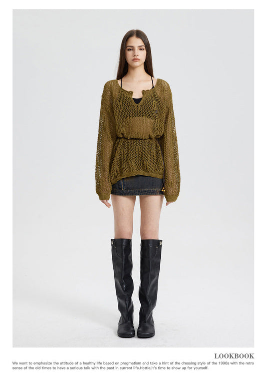Hollow Mesh Sweater
